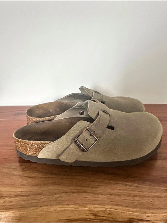 Birkenstock Shoes - Birkenstock Boston Clog Sandals in Taupe EU 36